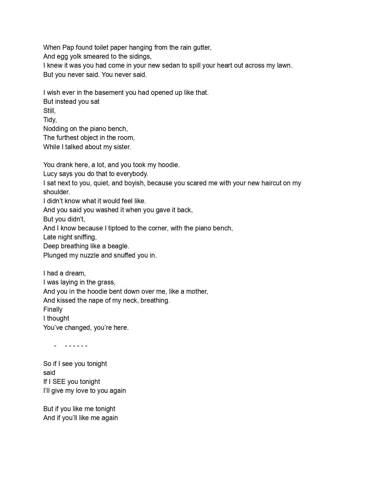 BFHE Lyrics Sheet 1